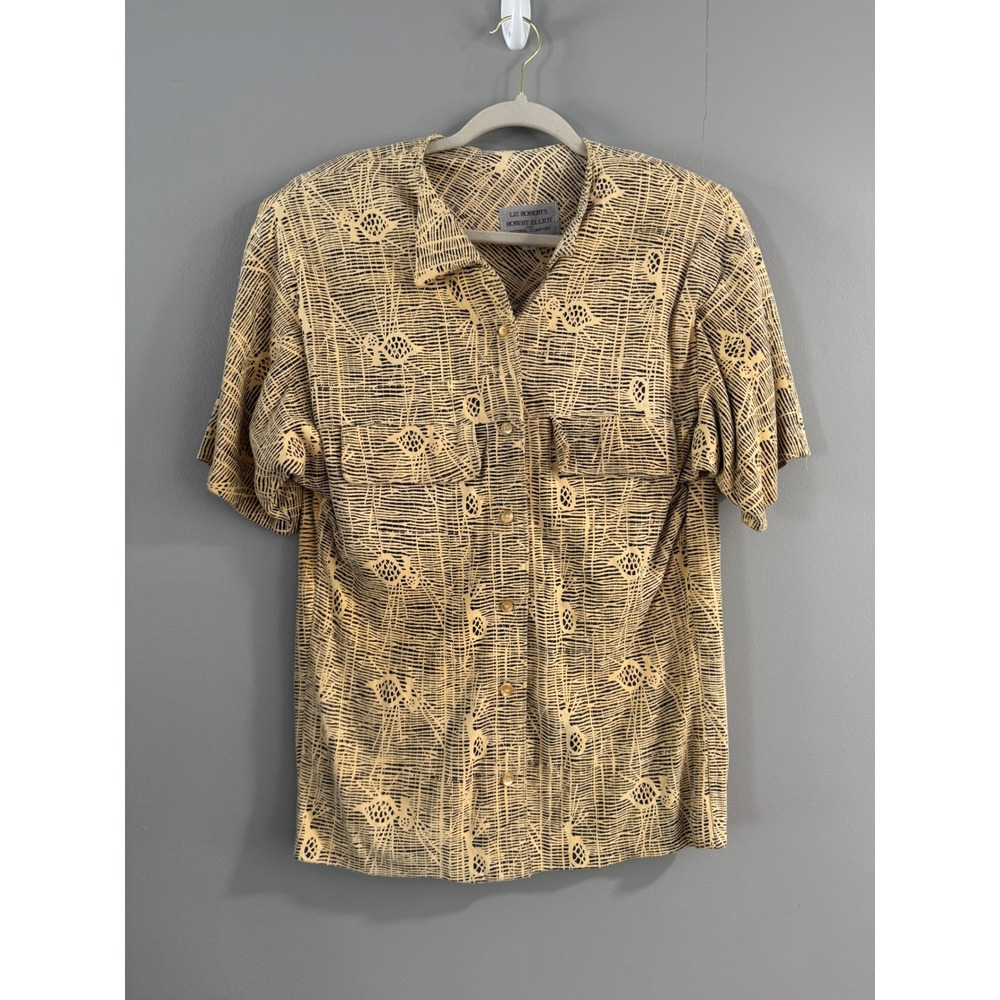 Vintage Liz Roberts Robert Elliot New York Button Down Shirt Mens‎ Large